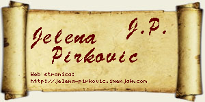 Jelena Pirković vizit kartica